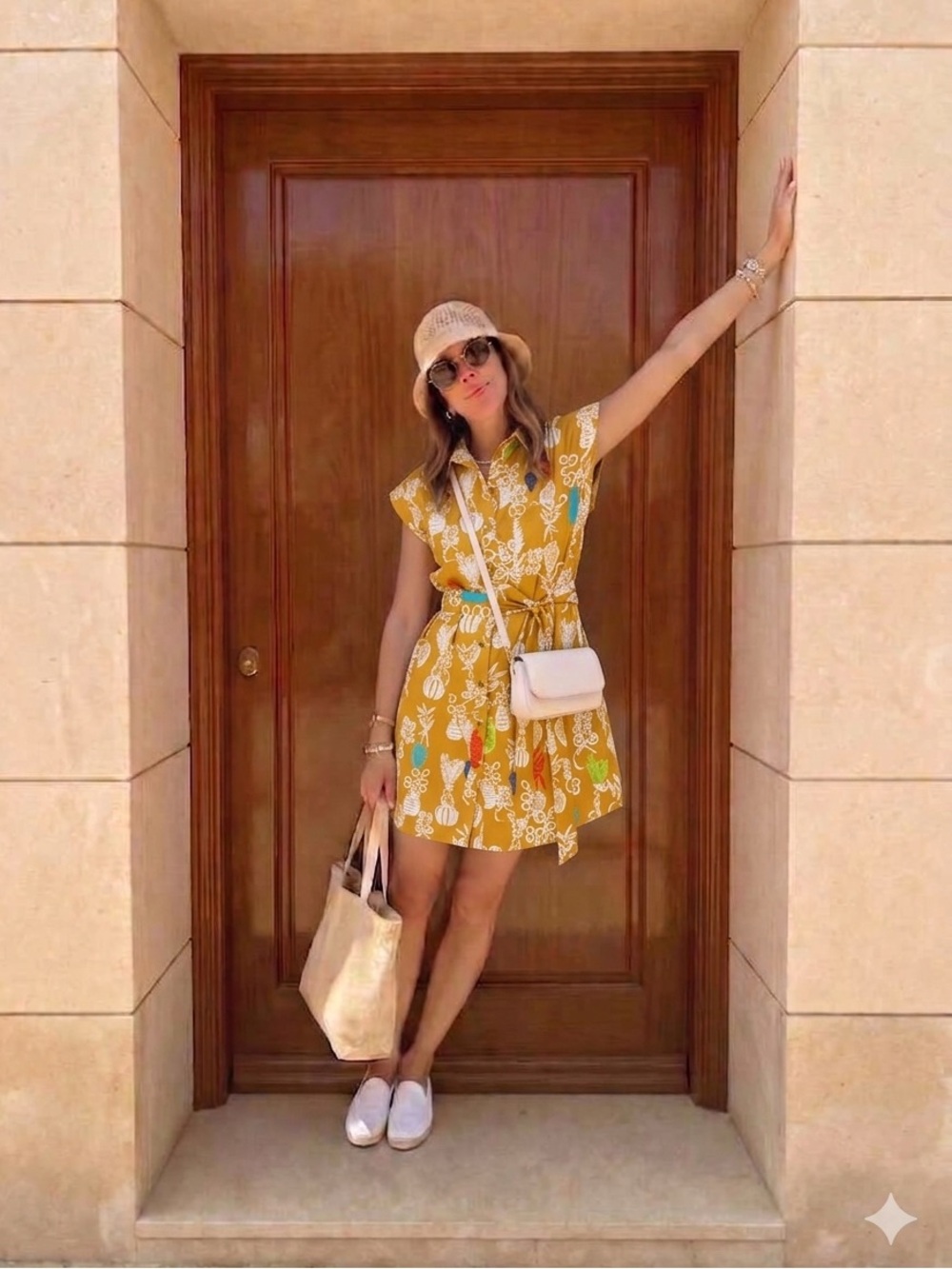 Maeve Cotton Shirt Dress Yellow XSP